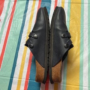 Birkenstock Birki's Camden Textured Blue Double Strap Slip on Shoes-Size 7-7.5